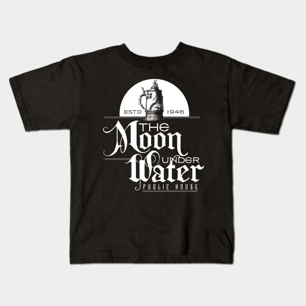 The Moon Under Water Kids T-Shirt by MindsparkCreative